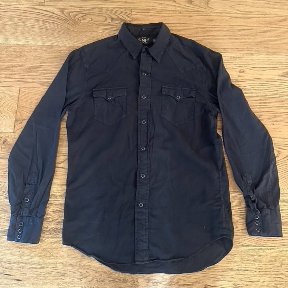 RRL Black Buttondown Shirt